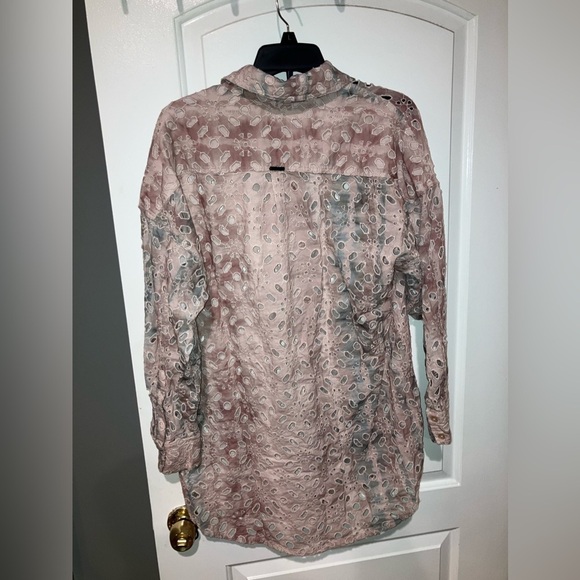 New! Allsaints Inez Marea Broiderie Shirt Dress 🤍 sz 6 - Picture 9 of 13